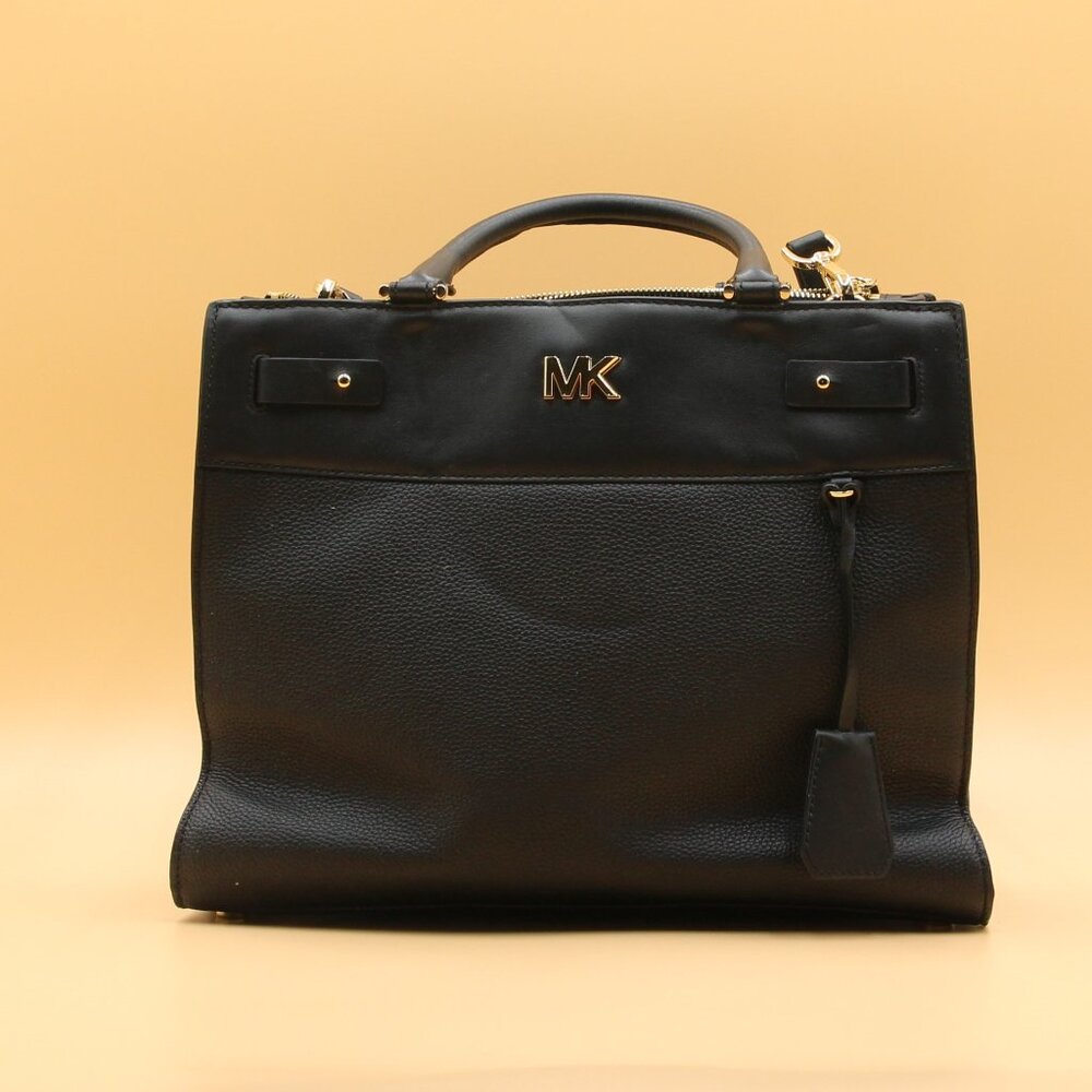Michael Kors Reagan Large Leather Satchel AS IS